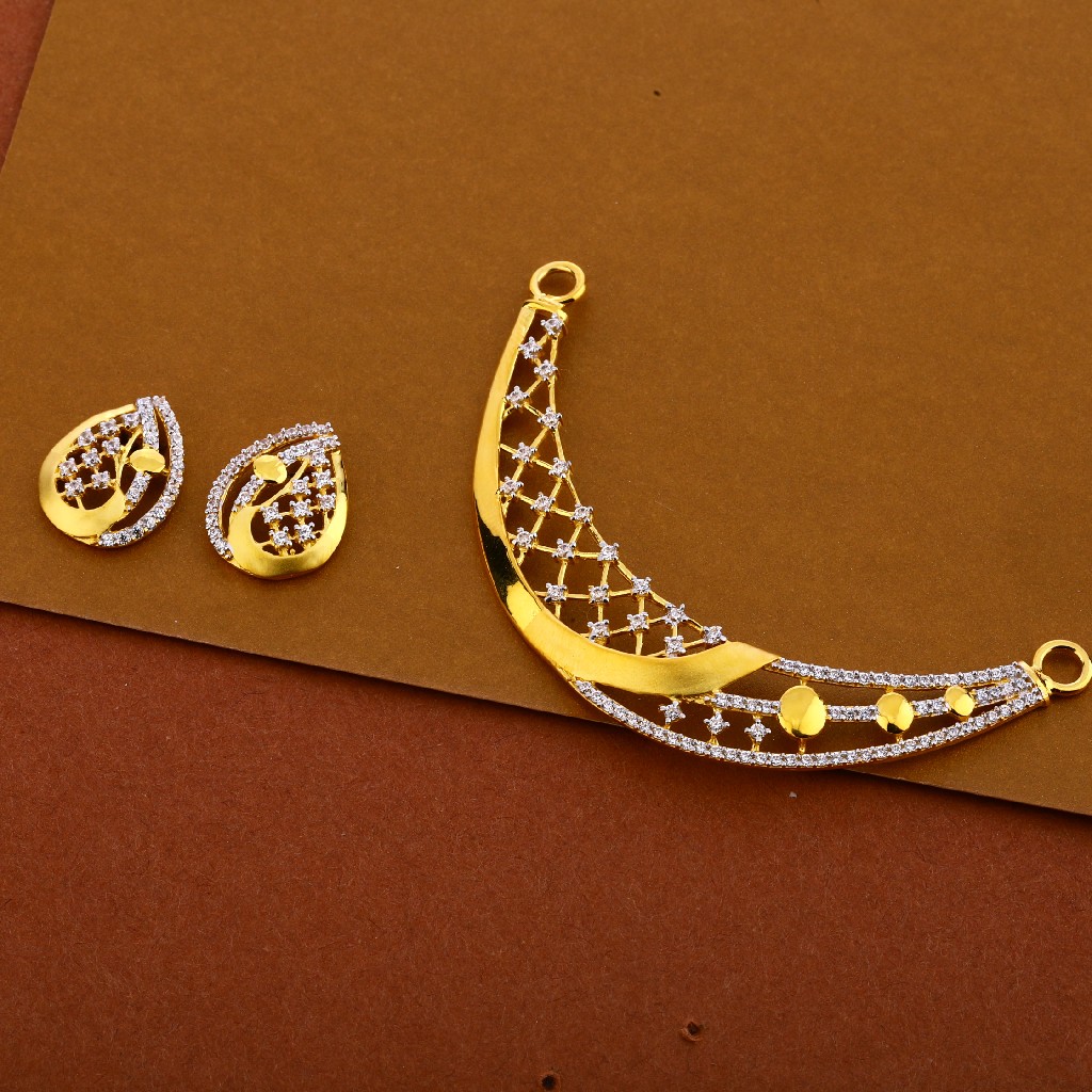 22kt Cz Exclusive Hallmark Pendant Set MP282