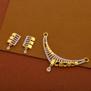 22kt cz designer hallmark pendant set mp284