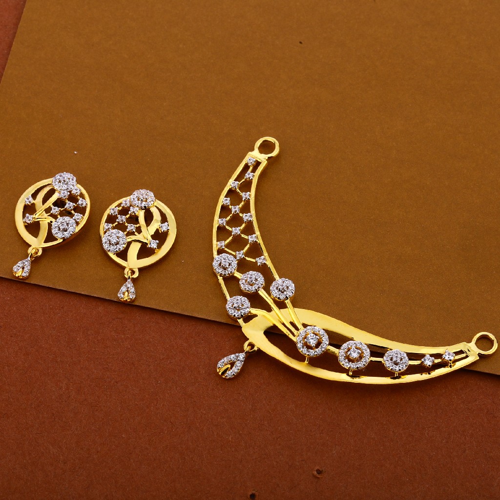 22kt cz classic hallmark pendant Set mp285