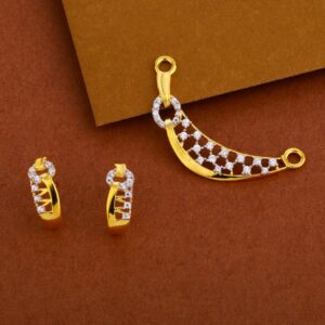 22kt Gold cz Gorgeous Mangalsutra Pendant Set MP238