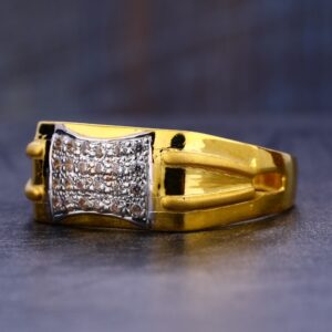 22KT Gold Cz  Stylish Gentlemen's Ring MR668