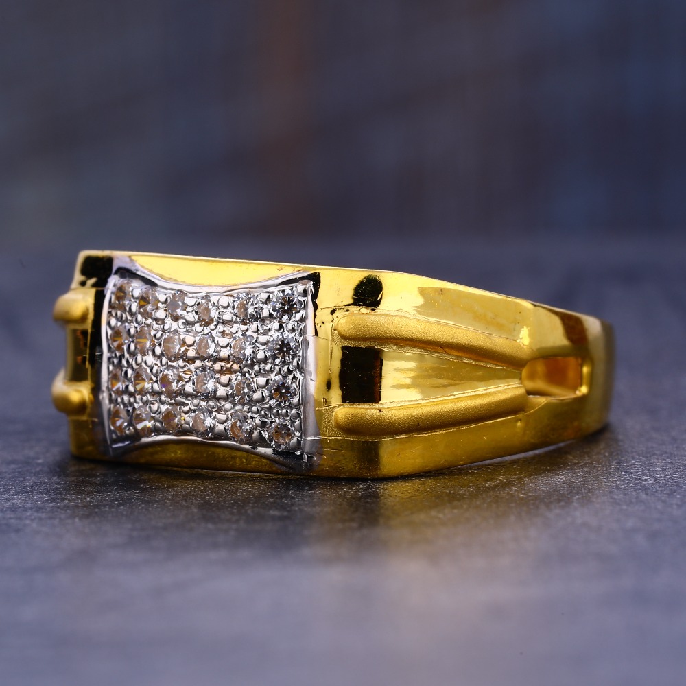 22KT Gold Cz  Stylish Gentlemen's Ring MR668