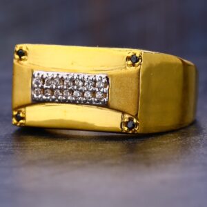 916 Gold Cz Classic Men's  Ring MR666