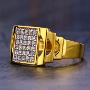 916 Gold Cz Delicate Men's  Ring MR663