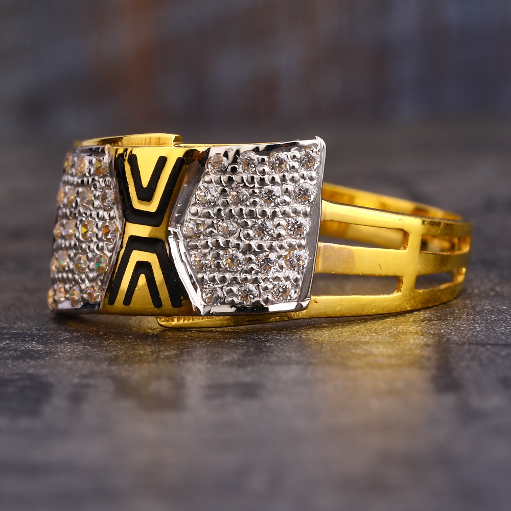 916  Gold Diamond Delicate Gentlemen's  Ring MR594
