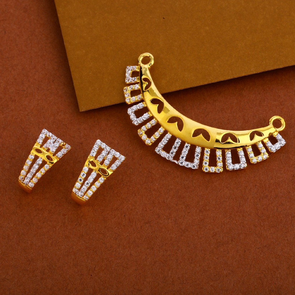 916 Gold  Mangalsutra Women's Designer Pendant Set MP249