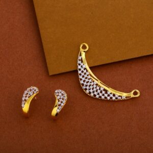 916 Gold Cz Mangalsutra Stylish Pendant Set MP259