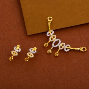 916 Gold Cz Mangalsutra Fancy Pendant Set MP260