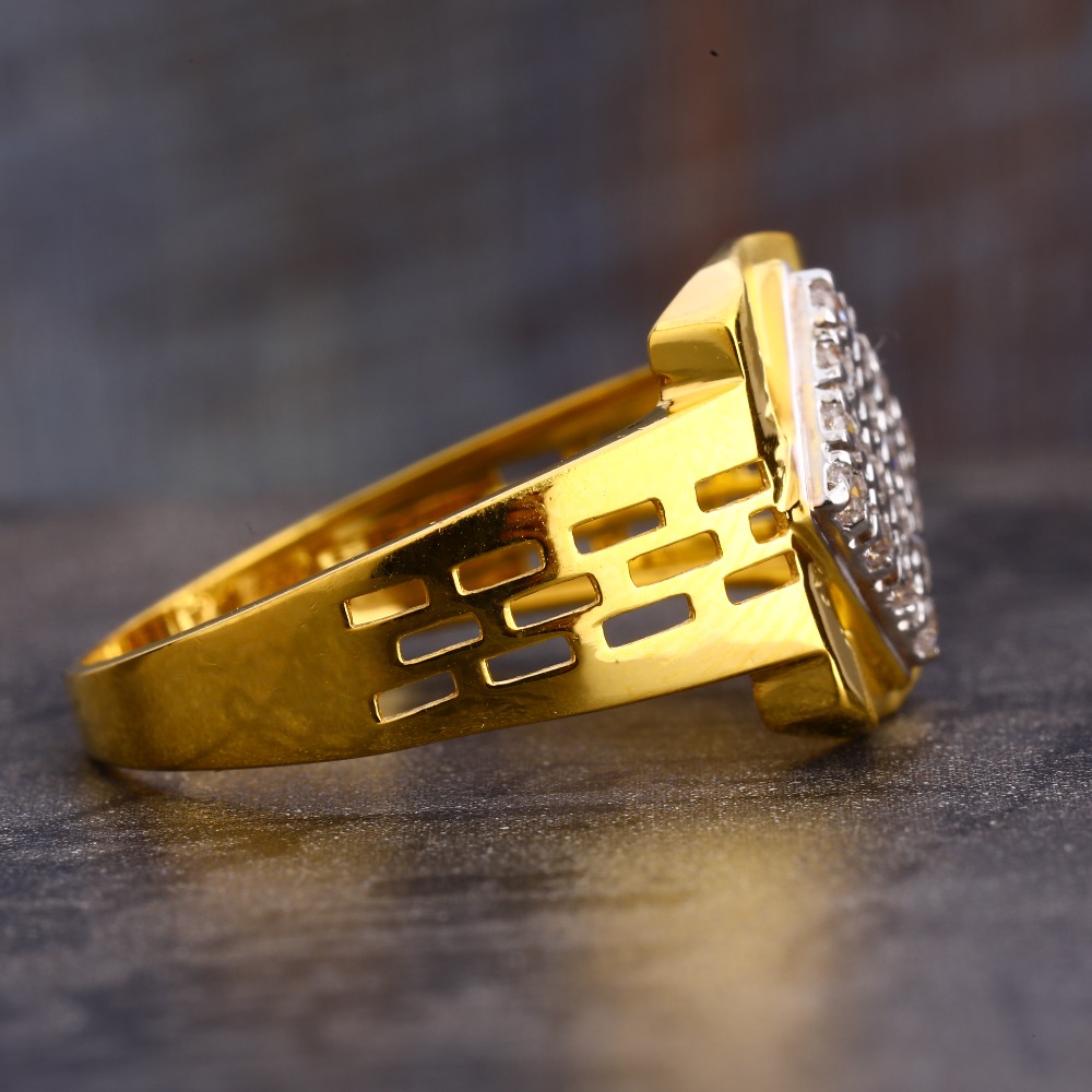 916 CZ Gold Men's Fancy Ring MR588 - Image 3
