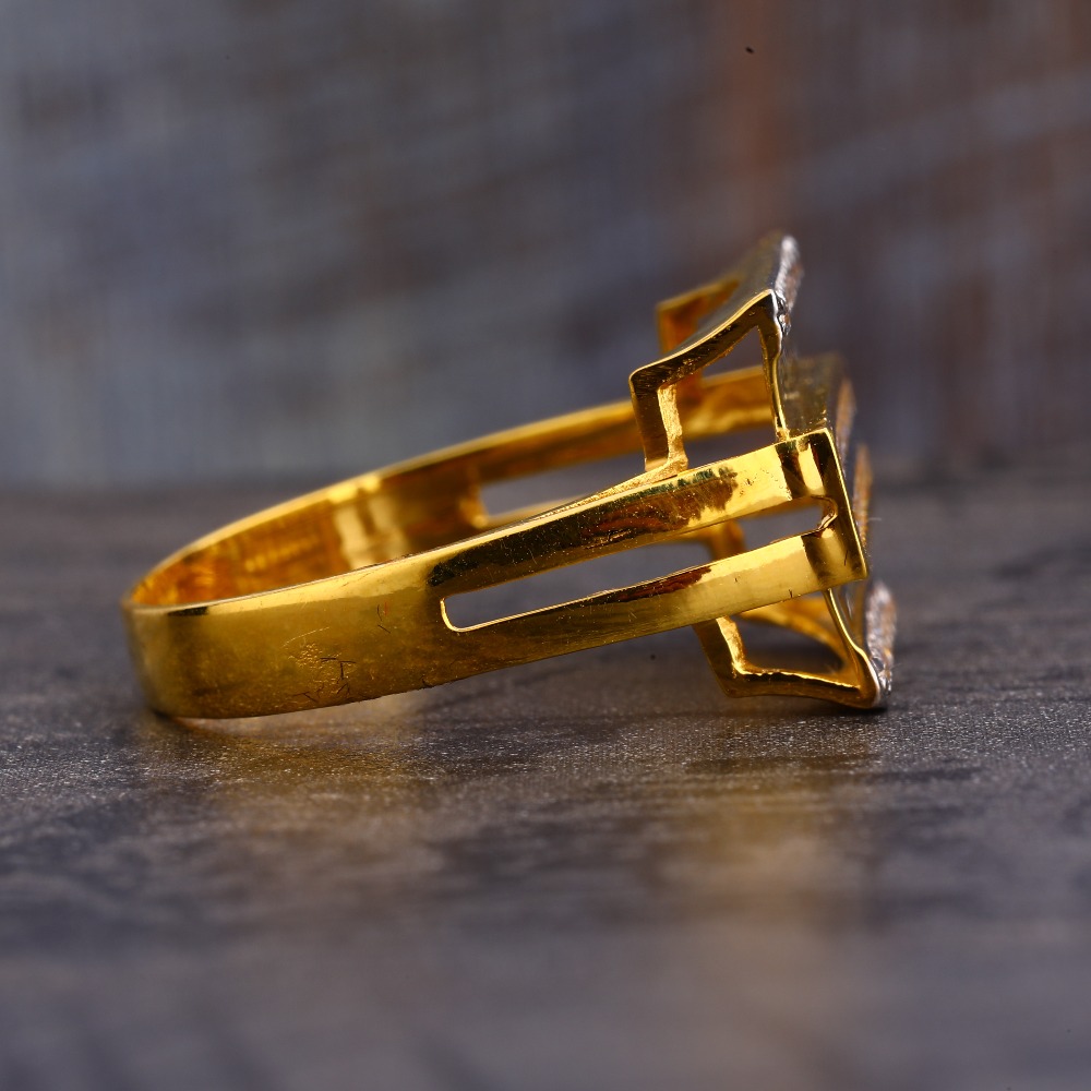 916 CZ Gold Men's Exclusive Ring MR587 - Image 3