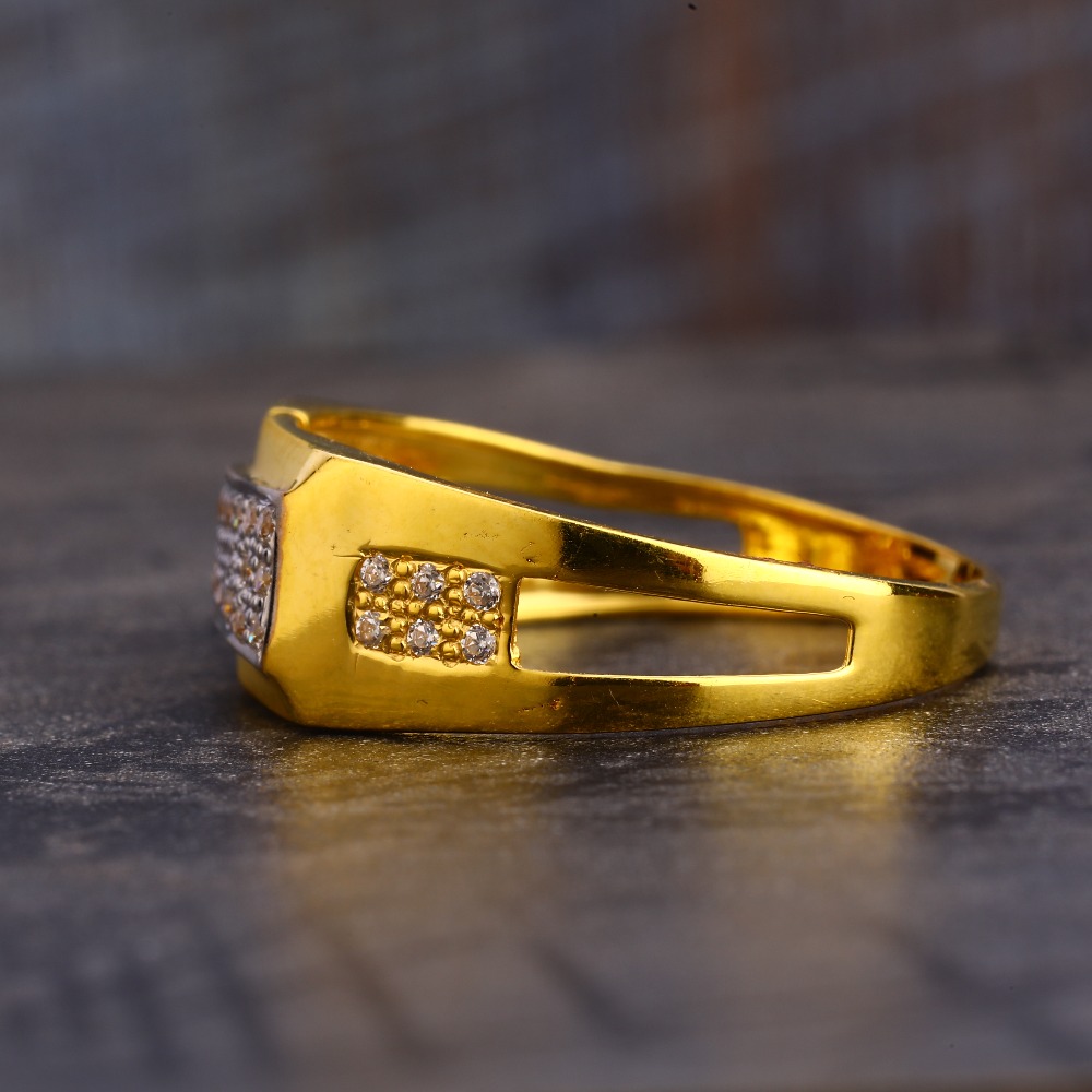916 CZ Gold men's Ring MR583 - Image 2