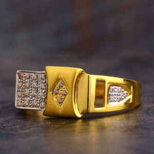22CT CZ  Gold Hallmark Stylish Gentlemen's Ring MR581
