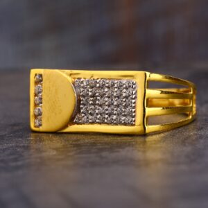 22CT CZ  Gold Stylish Men's Ring MR573