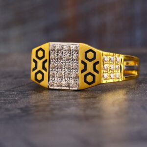 22CT CZ  Gold Delicate Men's Ring MR569