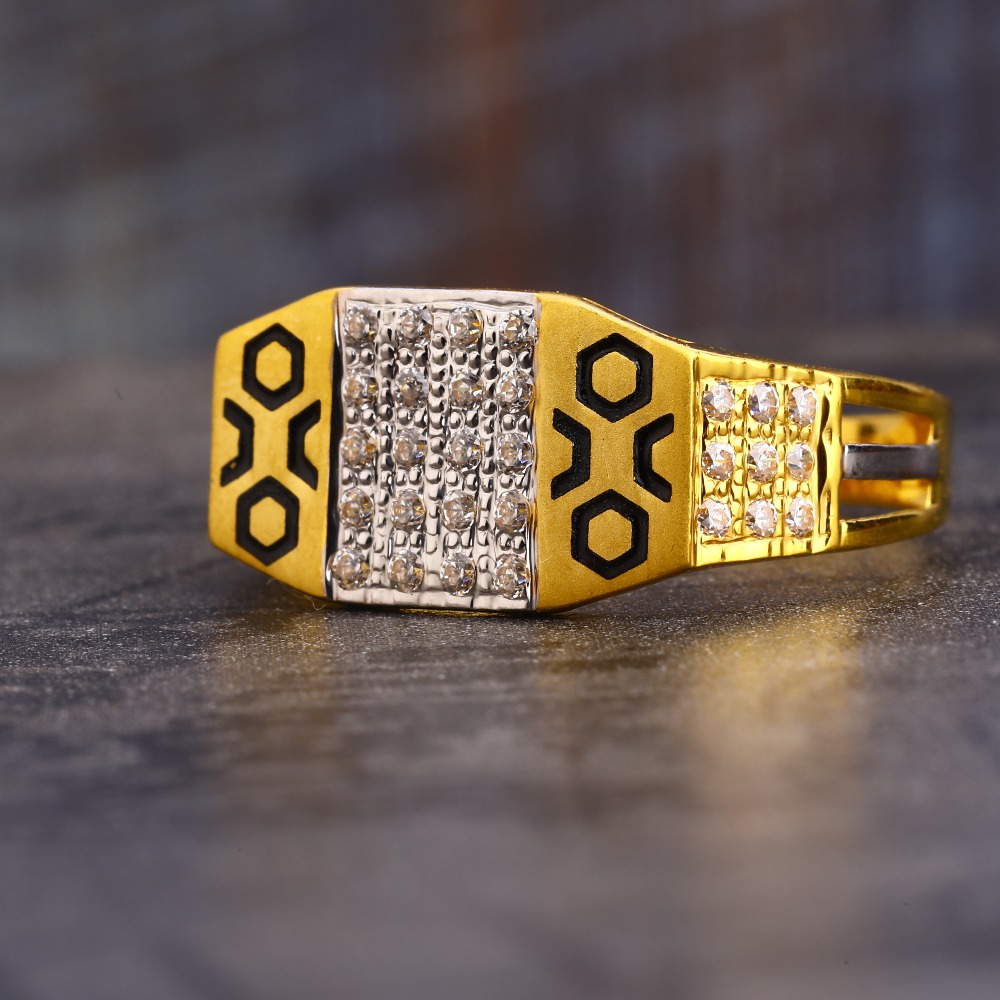 22CT CZ  Gold Delicate Men's Ring MR569
