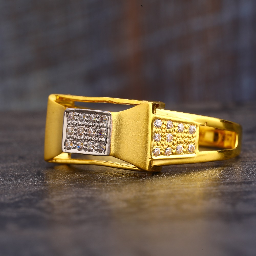 22KT Gold CZ Hallmark Exclusive  Gentlemen's Ring MR628