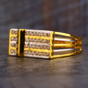 22KT Gold CZ Hallmark Gentlemen's Ring MR624