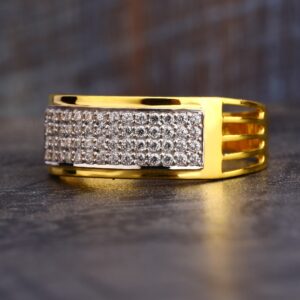 22KT  Gold CZ  classic Gentlemen's Ring MR617