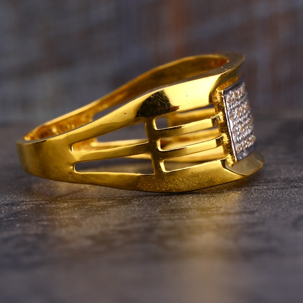 22KT Gold CZ Gentlemen's Ring MR616 - Image 3