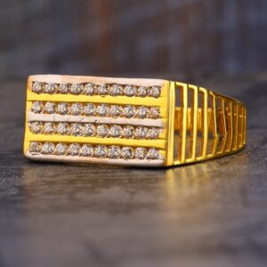 916 Gold CZ Hallmark Fancy Men's Ring MR614