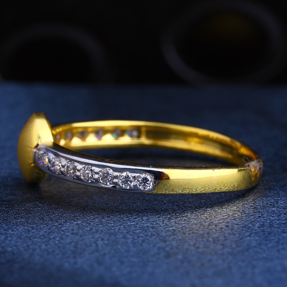 22CT Gold CZ Hallmark Designer Women's Ring LR241 - Image 2