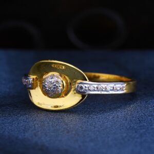 22CT Gold CZ Hallmark Classic Women's  Ring LR240