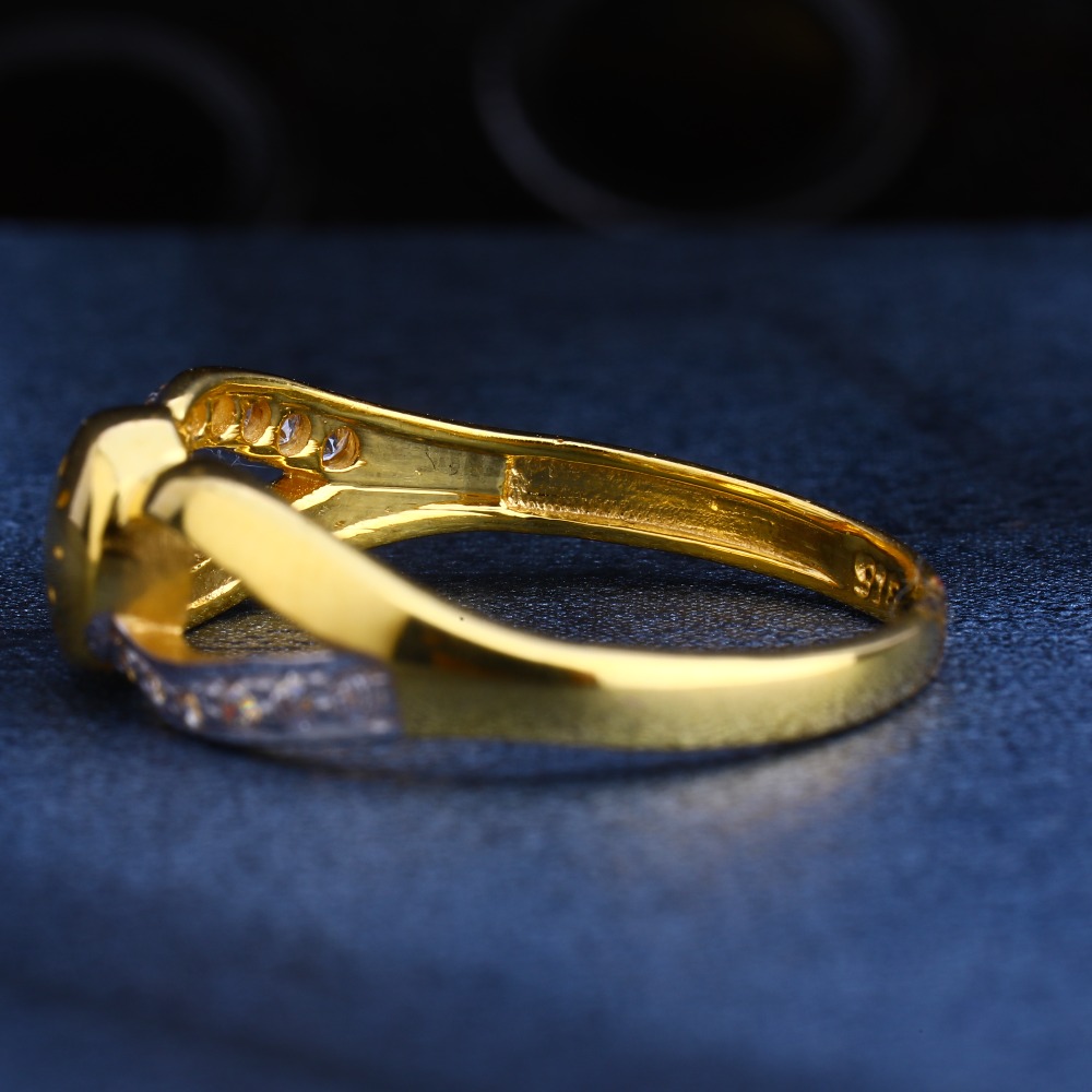 22CT Gold CZ Hallmark Women's Ring LR239 - Image 2