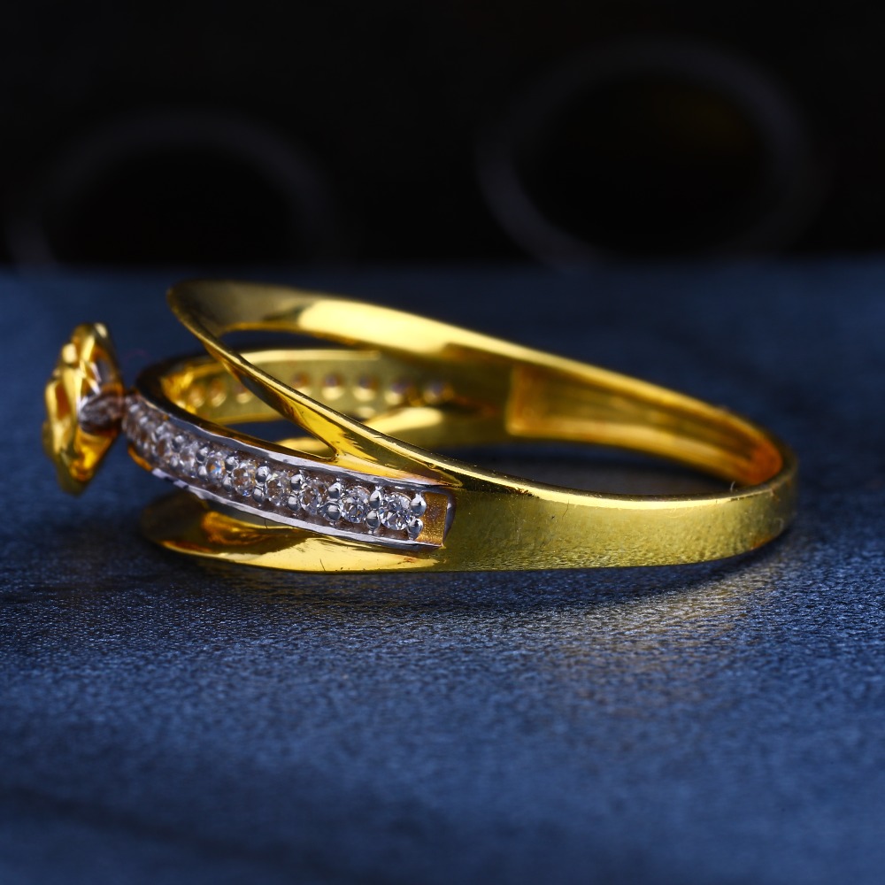 22CT Gold CZ Delicate Diamond Ring LR234 - Image 2