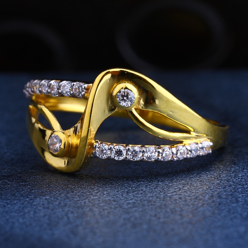 22ct gold cz designer diamond  ring lr233