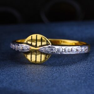 22CT Gold CZ Classic Diamond  Ring LR232