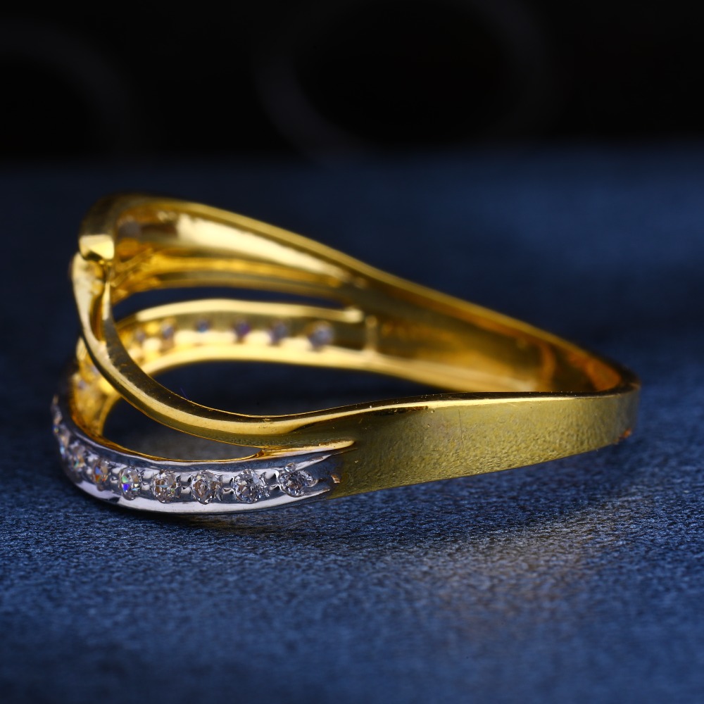 22CT Gold CZ Diamond Ring LR231 - Image 2