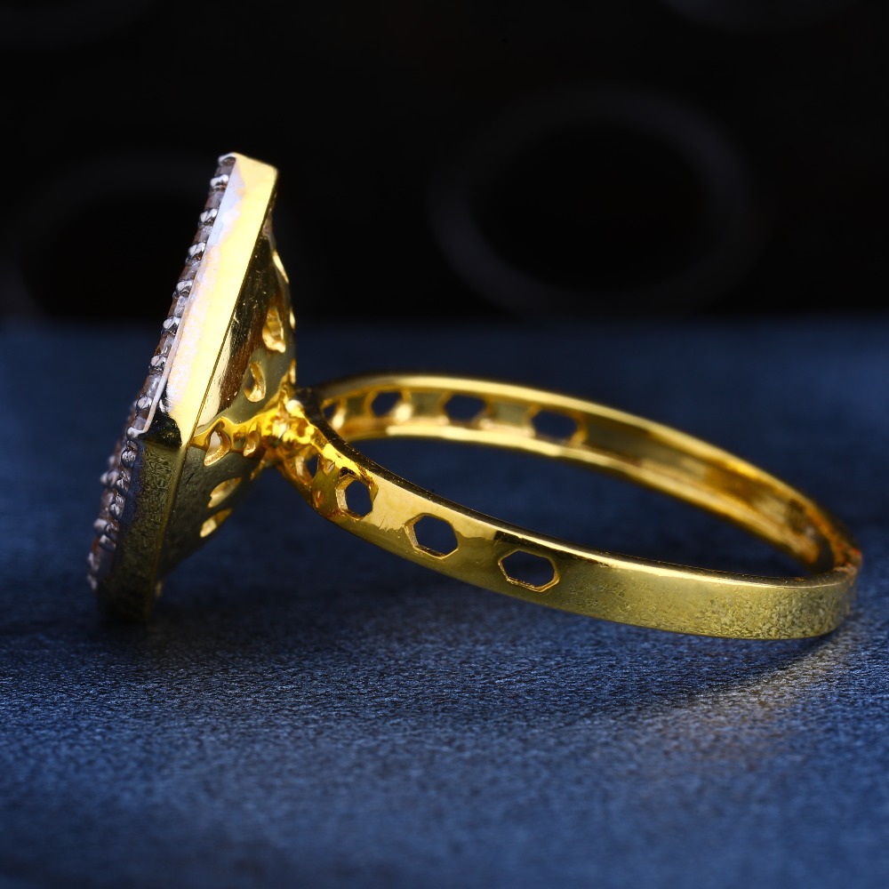 22CT Gold CZ Fancy Women's Ring LR228 - Image 2
