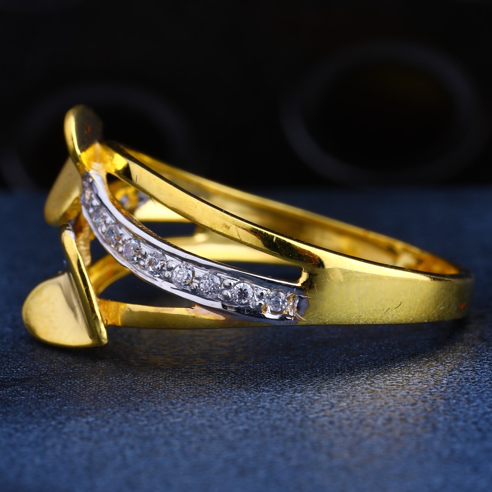 22CT Gold CZ Exclusive Women's Ring LR227 - Image 2