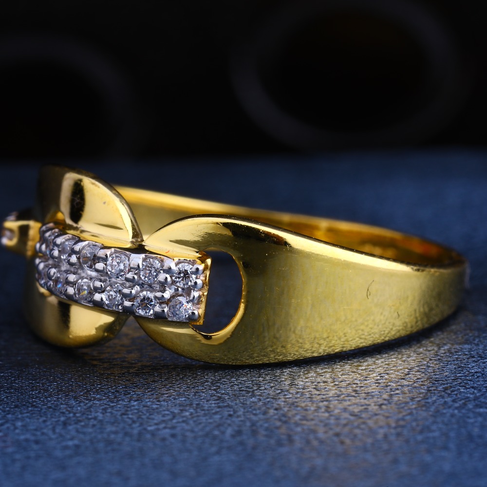 22CT Gold CZ  Classic Women's  Ring LR224