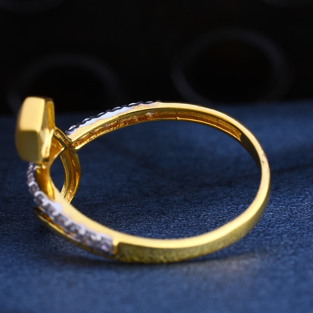 22CT Gold CZ Hallmark Exclusive Ladies Ring LR220 - Image 2