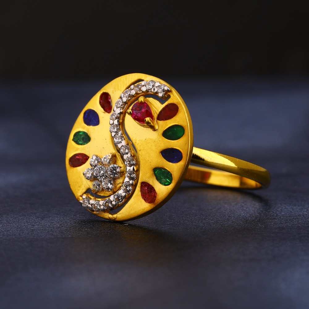 22kt Gold  Color Diamond Hallmark Women's Ring LR431
