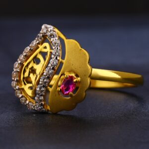 22kt gold cZ Stylish women's ring lR425