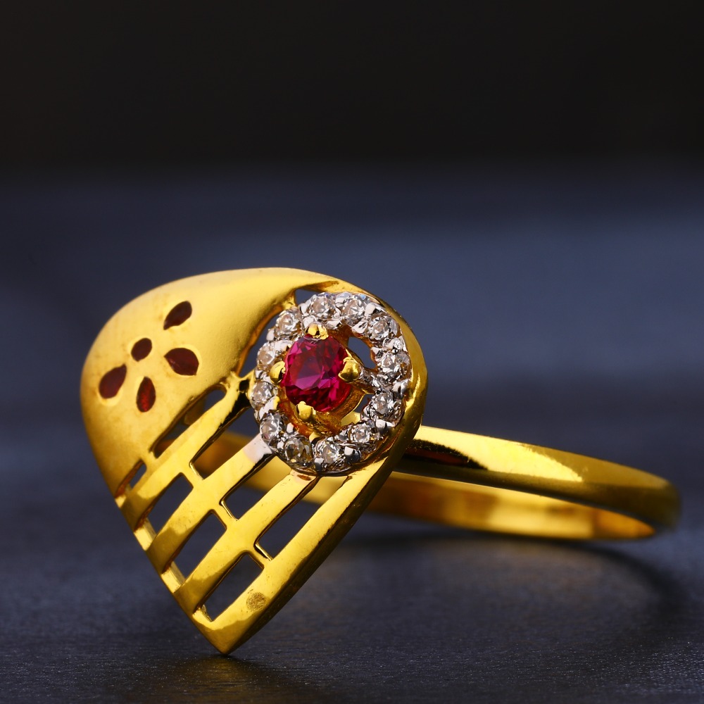 22KT Gold CZ  Fancy Women's  Ring LR423