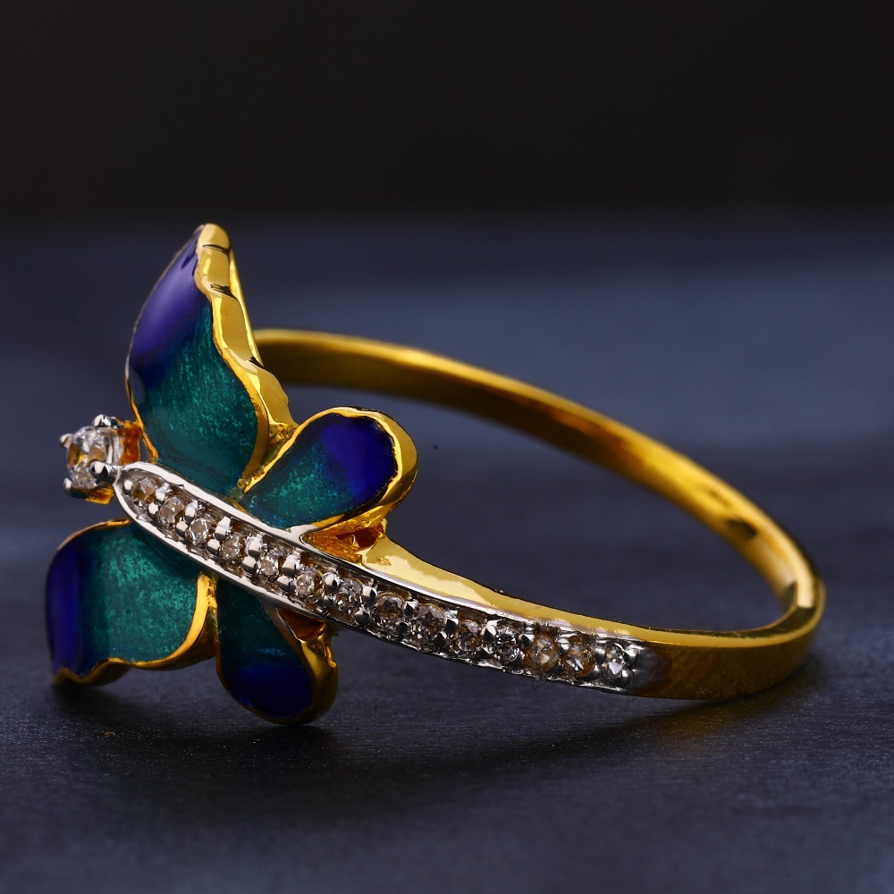 22kt gold cz women's  ring lr418