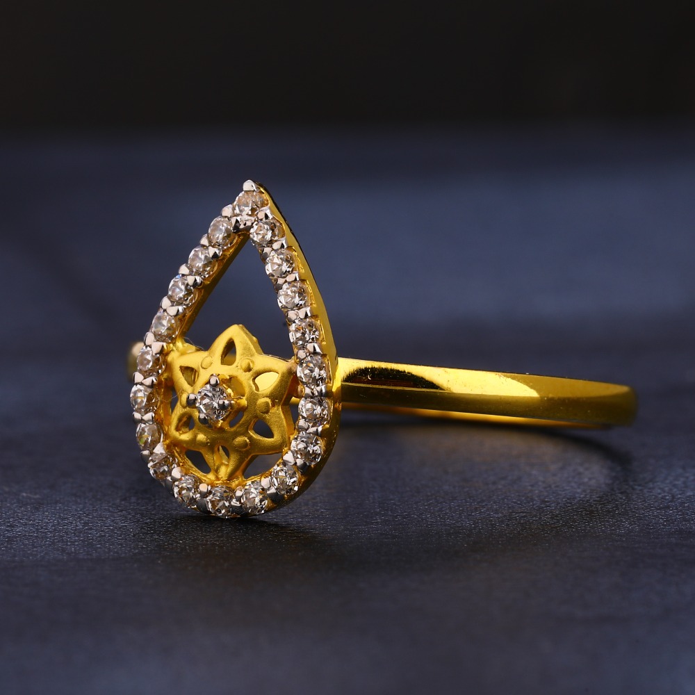 22KT Gold  CZ  Exclusive Ladies  Ring LR406