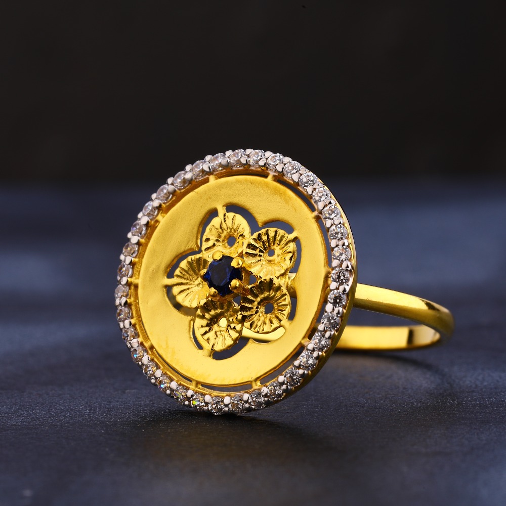 916 gold  cz hallmark  gorgeous  women's  ring lr399