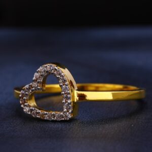 916 Gold  CZ Hallmark Designer  Women's  Ring LR395