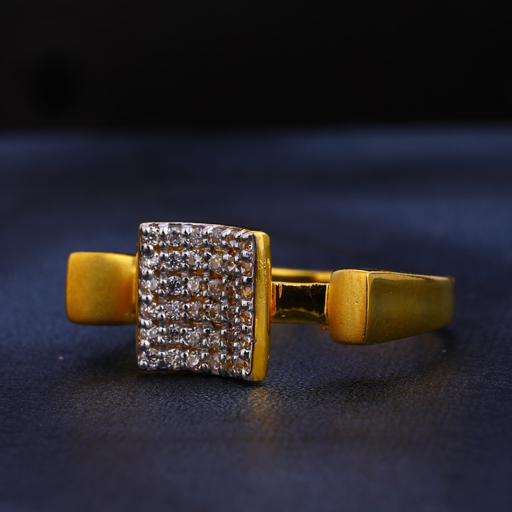 916 Gold  CZ  Stylish Women's  Ring LR392