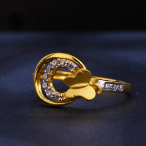 916 Gold  CZ   Delicate Women's  Ring LR387