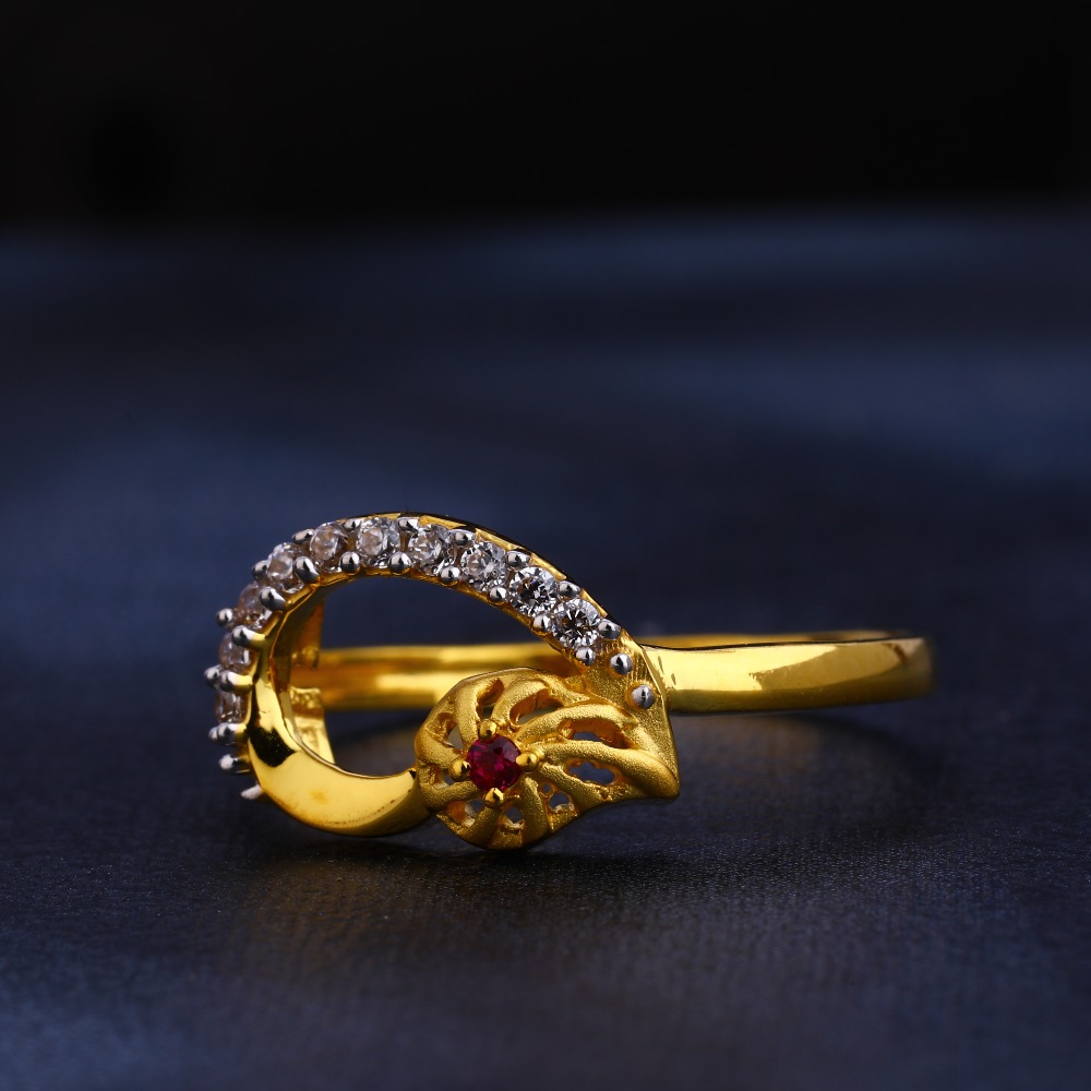 916 Gold  CZ  Exclusive Women's  Ring LR382
