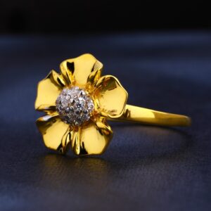 916 Gold  CZ  Exclusive Hallmark  Ladies Ring LR375