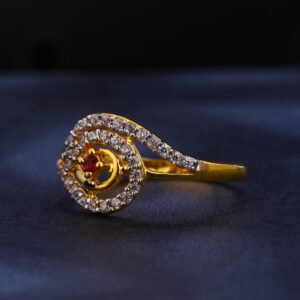 916 Gold  CZ  Designer Hallmark  Ladies Ring LR374