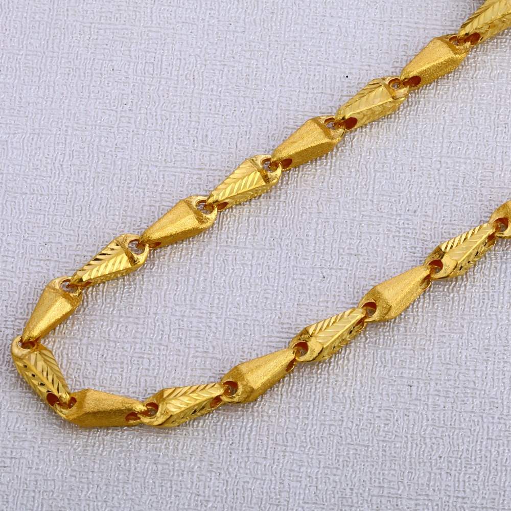 22KT Gold Gents Delicate Choco Chain MCH397 - Image 2