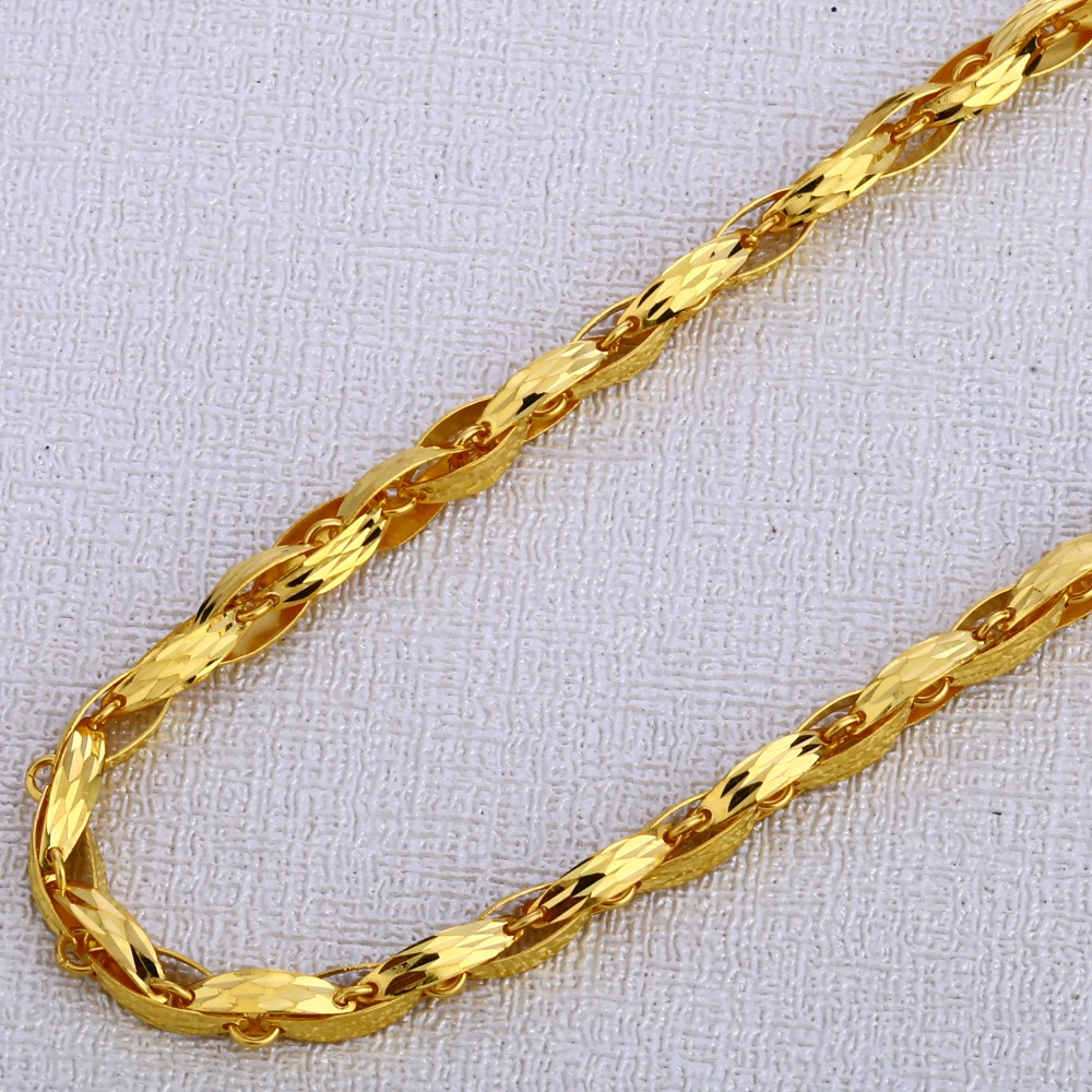 916 Gold Men's Hallmark Stylish Choco Chain MCH394 - Image 2
