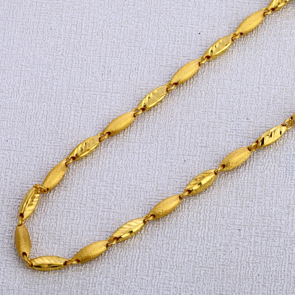 916 Gold Men's Hallmark Designer Choco Chain MCH389 - Image 2
